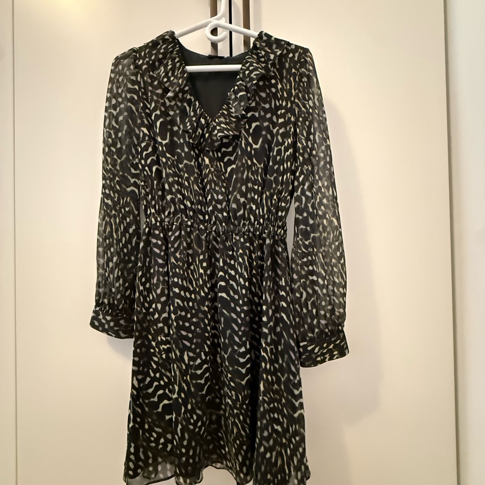 Paul Smith Black and Cream Long Sleeve Dress